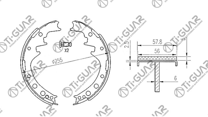 Тормозные колодки TG-D1064/FN2305* Ti·GUAR Тормозные колодки TG-D1064/FN2305* Ti·GUAR