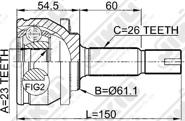 ШРУС JC21049N * JIKIU